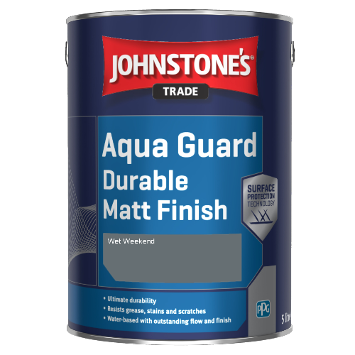Johnstone's Aqua Guard Durable Matt Finish - Wet Weekend - 1ltr