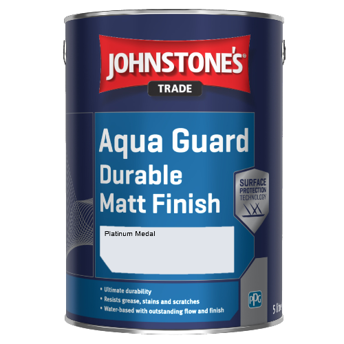 Johnstone's Aqua Guard Durable Matt Finish - Platinum Medal - 1ltr