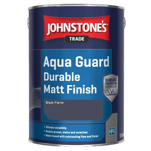 Johnstone's Aqua Guard Durable Matt Finish - Black Flame - 2.5ltr