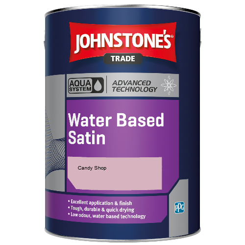 Johnstone's Aqua Water Based Satin finish paint - Candy Shop - 1ltr