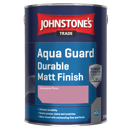 Johnstone's Aqua Guard Durable Matt Finish - Winsome Rose - 1ltr
