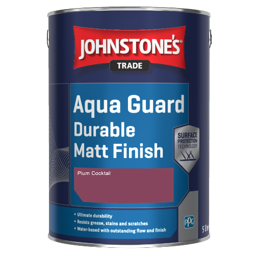 Johnstone's Aqua Guard Durable Matt Finish - Plum Cocktail - 1ltr