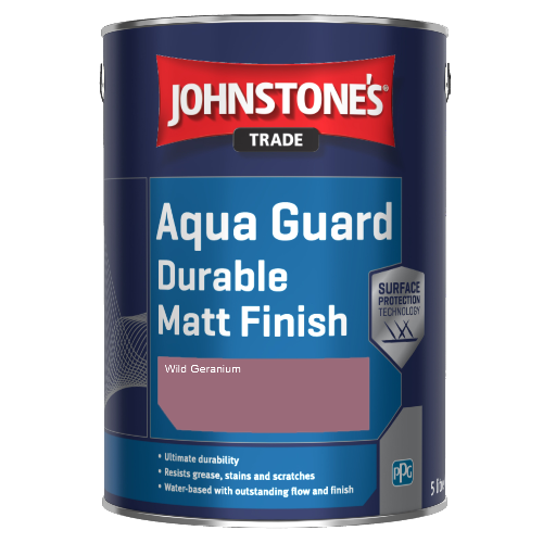 Johnstone's Aqua Guard Durable Matt Finish - Wild Geranium - 1ltr