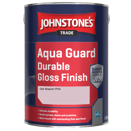Johnstone's Aqua Guard Durable Gloss Finish - Old Mission Pink - 2.5ltr