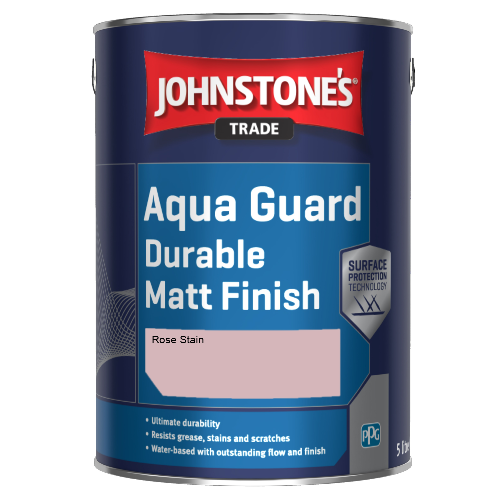 Johnstone's Aqua Guard Durable Matt Finish - Rose Stain - 1ltr