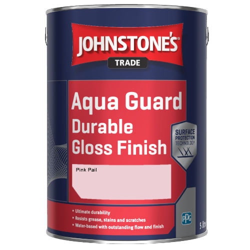 Johnstone's Aqua Guard Durable Gloss Finish - Pink Pail - 1ltr