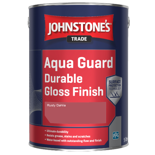 Johnstone's Aqua Guard Durable Gloss Finish - Rusty Dahlia - 2.5ltr