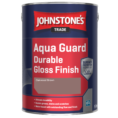 Johnstone's Aqua Guard Durable Gloss Finish - Oakwood Brown - 2.5ltr