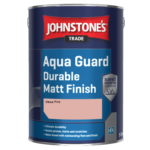 Johnstone's Aqua Guard Durable Matt Finish - Mesa Pink - 1ltr