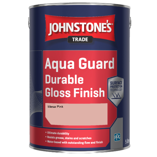 Johnstone's Aqua Guard Durable Gloss Finish - Mesa Pink - 1ltr