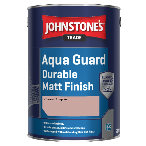 Johnstone's Aqua Guard Durable Matt Finish - Cream Compote - 1ltr