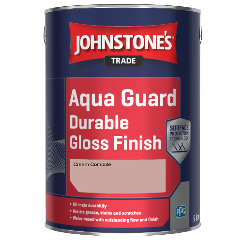 Johnstone's Aqua Guard Durable Gloss Finish - Cream Compote - 1ltr