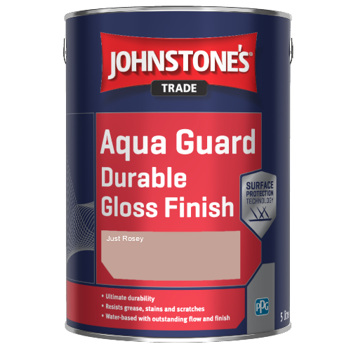 Johnstone's Aqua Guard Durable Gloss Finish - Just Rosey - 1ltr