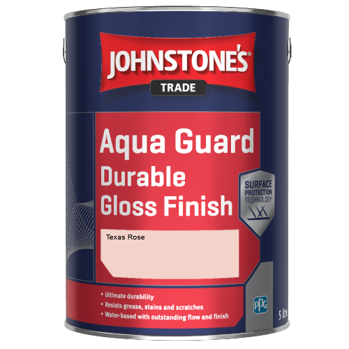 Johnstone's Aqua Guard Durable Gloss Finish - Texas Rose - 1ltr