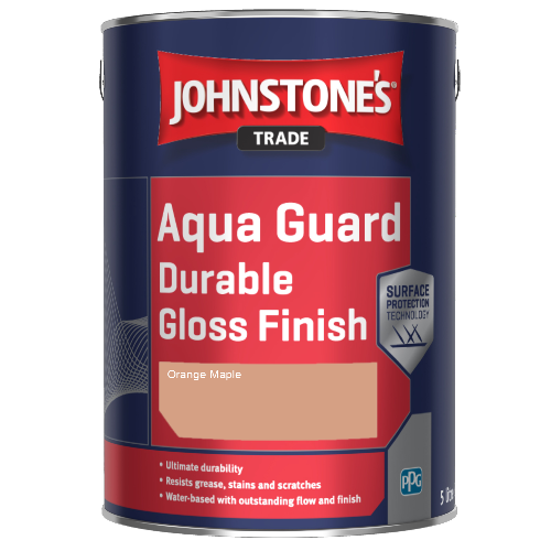 Johnstone's Aqua Guard Durable Gloss Finish - Orange Maple - 5ltr