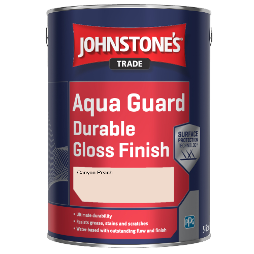 Johnstone's Aqua Guard Durable Gloss Finish - Canyon Peach - 5ltr