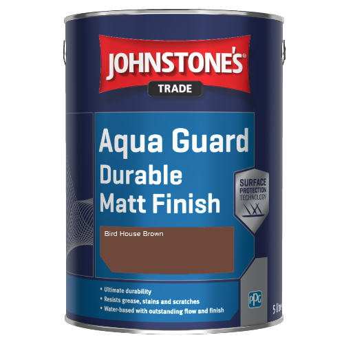 Johnstone's Aqua Guard Durable Matt Finish - Bird House Brown - 5ltr