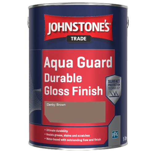 Johnstone's Aqua Guard Durable Gloss Finish - Derby Brown - 1ltr