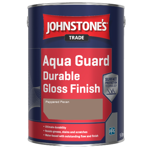 Johnstone's Aqua Guard Durable Gloss Finish - Peppered Pecan - 1ltr