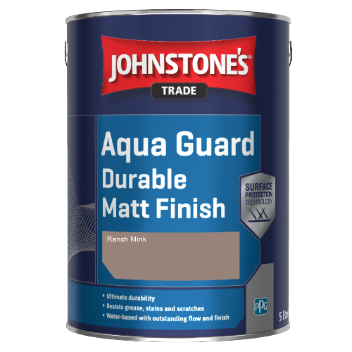 Johnstone's Aqua Guard Durable Matt Finish - Ranch Mink - 1ltr