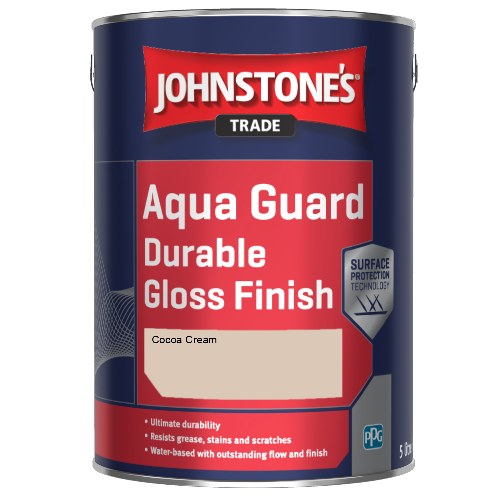 Johnstone's Aqua Guard Durable Gloss Finish - Cocoa Cream - 5ltr