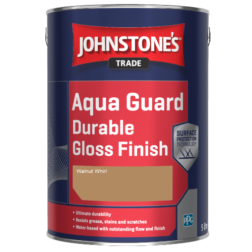 Johnstone's Aqua Guard Durable Gloss Finish - Walnut Whirl - 1ltr