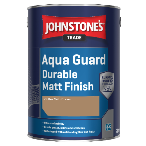 Johnstone's Aqua Guard Durable Matt Finish - Coffee With Cream - 1ltr