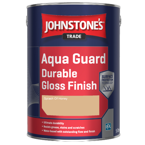 Johnstone's Aqua Guard Durable Gloss Finish - Splash Of Honey - 2.5ltr