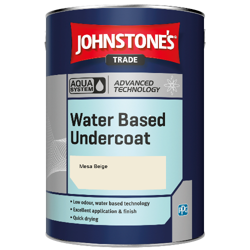 Johnstone's Aqua Water Based Undercoat paint - Mesa Beige - 1ltr