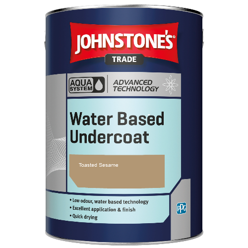 Johnstone's Aqua Water Based Undercoat paint - Toasted Sesame - 1ltr