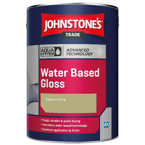 Johnstone's Aqua Water Based Gloss paint - Sparrow Song - 5ltr