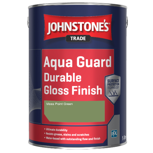 Johnstone's Aqua Guard Durable Gloss Finish - Moss Point Green - 1ltr