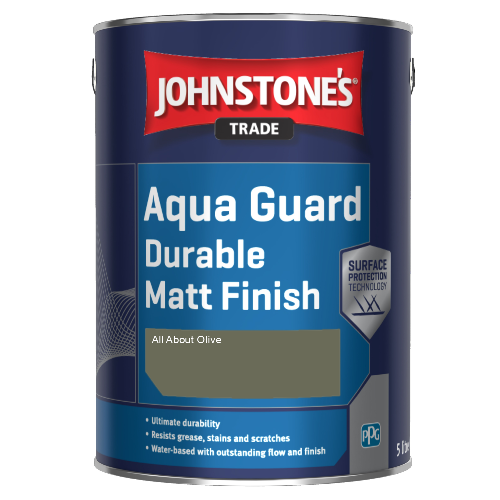 Johnstone's Aqua Guard Durable Matt Finish - All About Olive - 1ltr