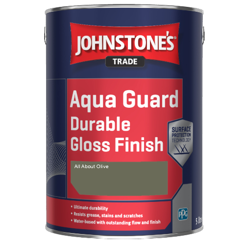 Johnstone's Aqua Guard Durable Gloss Finish - All About Olive - 1ltr