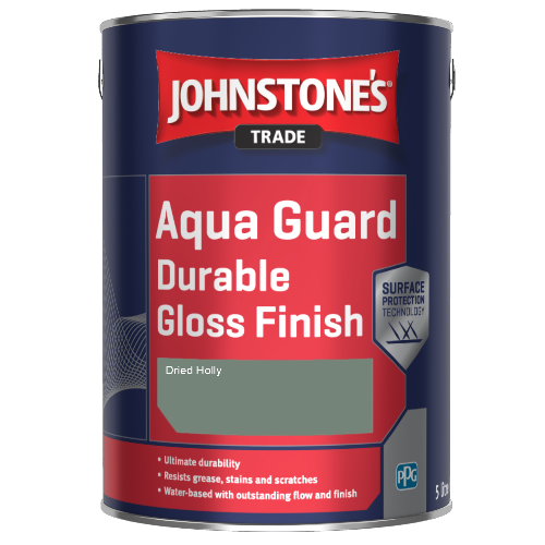 Johnstone's Aqua Guard Durable Gloss Finish - Dried Holly - 1ltr