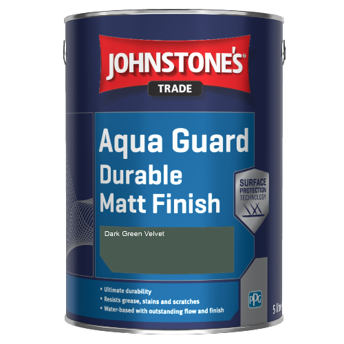 Johnstone's Aqua Guard Durable Matt Finish - Dark Green Velvet - 2.5ltr