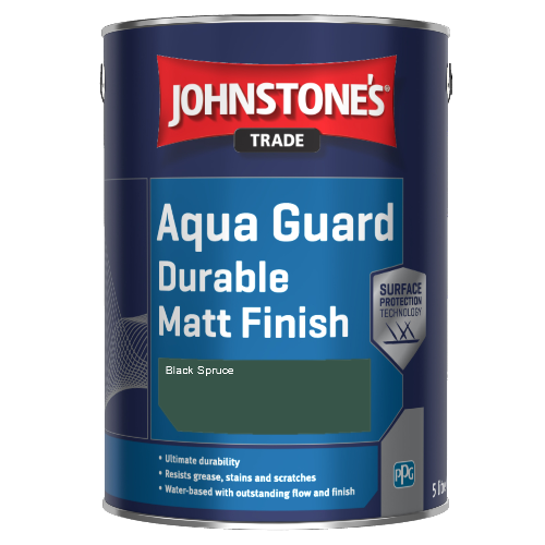 Johnstone's Aqua Guard Durable Matt Finish - Black Spruce - 1ltr