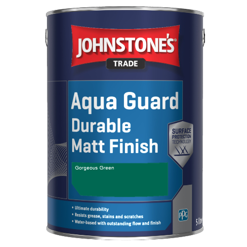 Johnstone's Aqua Guard Durable Matt Finish - Gorgeous Green - 5ltr