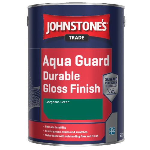 Johnstone's Aqua Guard Durable Gloss Finish - Gorgeous Green - 1ltr