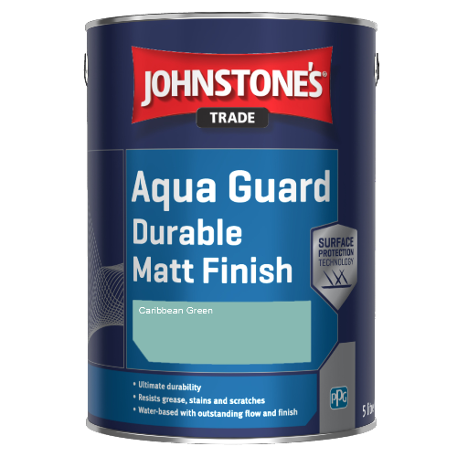 Johnstone's Aqua Guard Durable Matt Finish - Caribbean Green - 5ltr