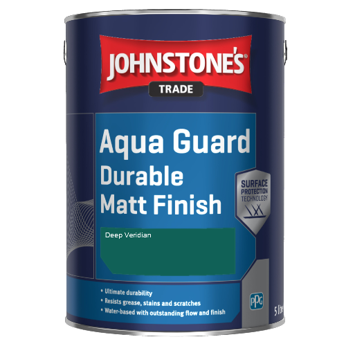 Johnstone's Aqua Guard Durable Matt Finish - Deep Veridian - 1ltr