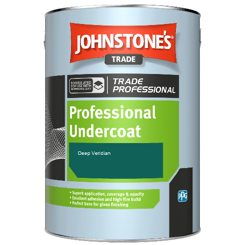 Johnstone's Professional Undercoat spirit based paint - Deep Veridian - 1ltr
