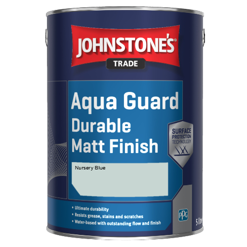 Johnstone's Aqua Guard Durable Matt Finish - Nursery Blue - 2.5ltr