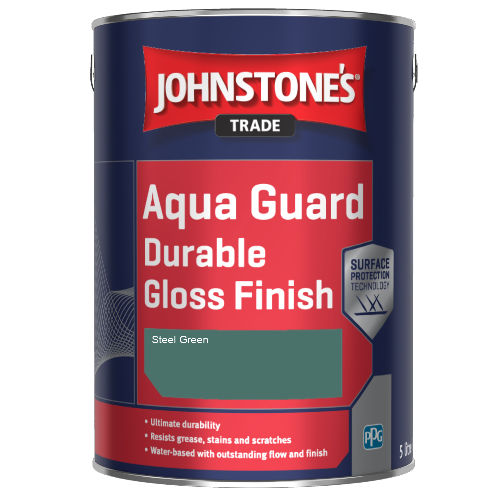 Johnstone's Aqua Guard Durable Gloss Finish - Steel Green - 5ltr