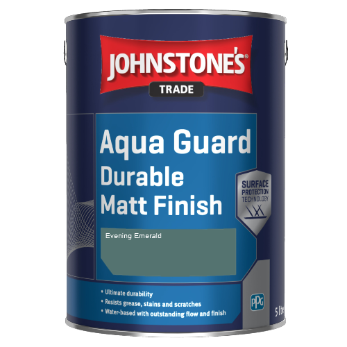 Johnstone's Aqua Guard Durable Matt Finish - Evening Emerald - 1ltr