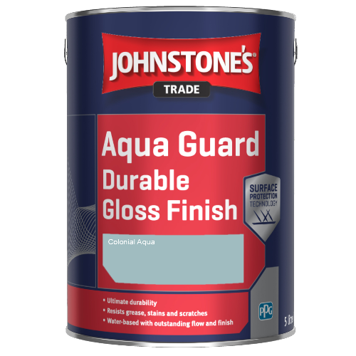 Johnstone's Aqua Guard Durable Gloss Finish - Colonial Aqua - 1ltr