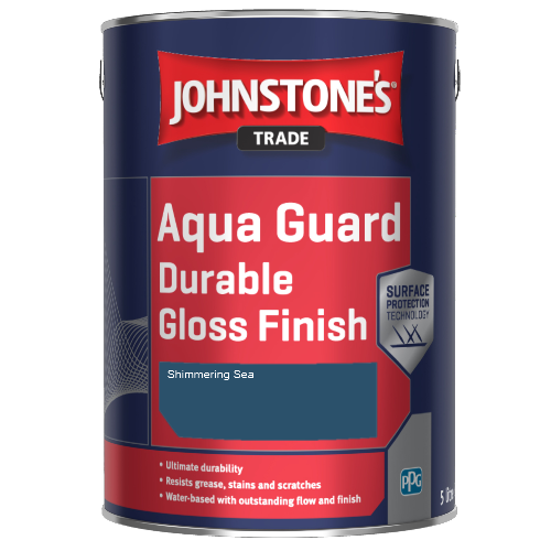 Johnstone's Aqua Guard Durable Gloss Finish - Shimmering Sea - 1ltr
