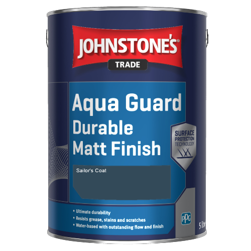 Johnstone's Aqua Guard Durable Matt Finish - Sailor's Coat - 5ltr