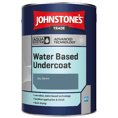 Johnstone's Aqua Water Based Undercoat paint - Dry Denim - 5ltr