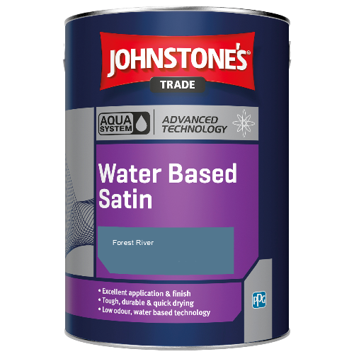 Johnstone's Aqua Water Based Satin finish paint - Forest River - 2.5ltr